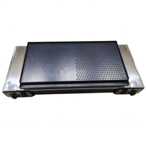 FORNELLO DA CAMPEGGIO A CARTUCCE SOLA GRIGLIA DOPPIA OPZIONALE CON BORDO ALTO