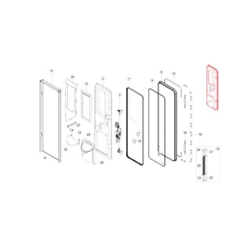 MANIGLIA PORTA INGRESSO CON TAPPINI RAL 1011 MCLOUIS KIRI40000024010