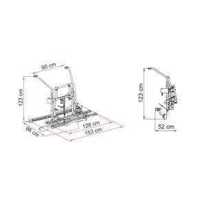 PORTABICI CARRY-BIKE MERCEDES V CLASS LIFT E-BIKE 02095A15A