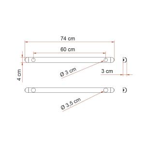 BARRE FISSAGGIO CARRY BIKE KIT SUPPORT BAR 98656B682