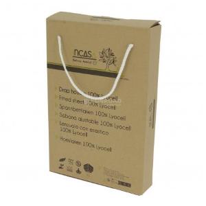 FITTED SHEET LYOCELL WHITE 130X190 LEFT CUT