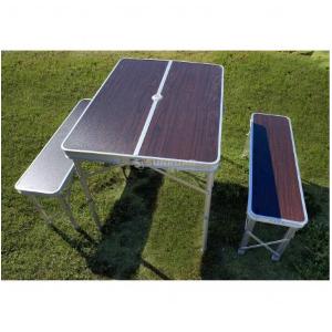 TAVOLO ALLUMINIO PIEGHEVOLE PIC NIC CON PANCHE 90 X 66