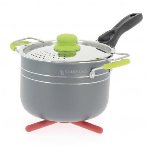 PORTA PENTOLA PIEGHEVOLE IN SILICONE ROSSO