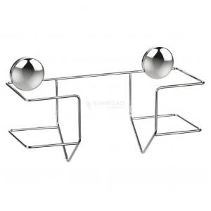 PORTA ROTOLO IN FILO CROMATO A VENTOSA