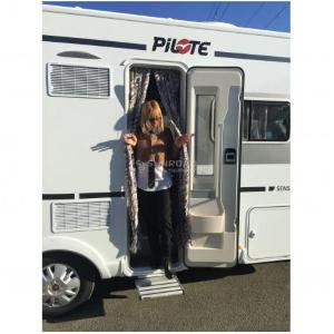 TENDA IN CINIGLIA MARRONE/BIANCO/GRIGIO 56X200CM