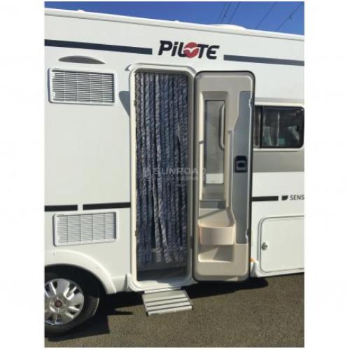 TENDA IN CINIGLIA MARRONE/BIANCO/GRIGIO 56X200CM