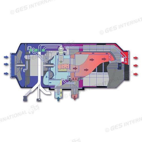 RISCALDATORE A GASOLIO AUTOTERM AIR 4D 4000W BOX IN KIT COMPLETO CON COMANDO ROTATIVO 