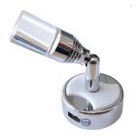 FARETTO 12V ORIENTABILE LUCE NEUTRA 4000K + LUCE NOTTURNA BLU + USB