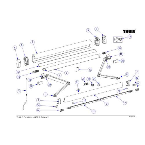 PIASTRA DI ROTAZIONE PER 4900/6200/TRISTOR2/5200/6300 THULE 1500602811