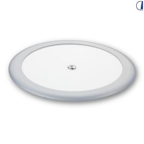 PLAFONIERA TONDA LED 310MM 4000K LUCE BIANCA TOUCH SWITCH CORNICE ARGENTO SATINATO