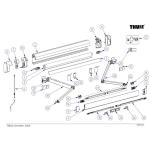 COPPIA GUSCI DX+SX PER TENDALINO THULE 5200 ANODIZZATA