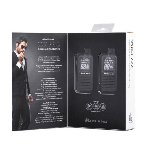 RICETRASMETTITORE PMR 446/LPD PORTATILE MIDLAND 777 PRO 2 RADIO