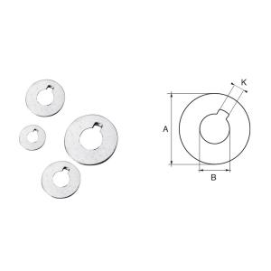RONDELLA IN ACCIAIO INOX Ø50 PER ASSI E ELICHE RADICE