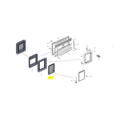 VETRO S4/S5 550X550 MM RAL9005 OPAL GREY 013