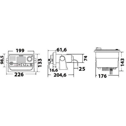VHF MARINO FISSO RAYMARINE VHF RAY 63