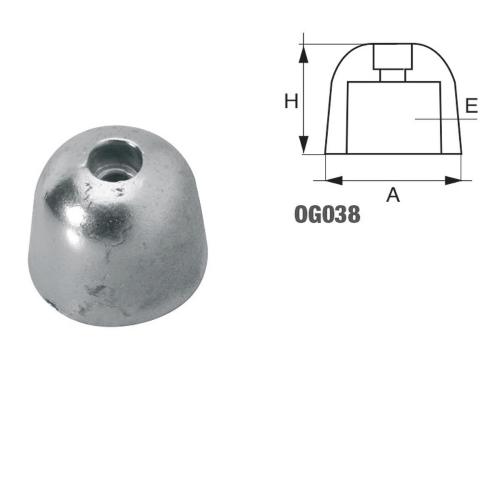 ANODO PER ASSI E ELICHE SLEIPNER 101180 Ø 42MM