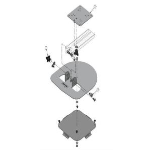 SUPPORTO PORTATELEVISORE TV DA SOFFITTO 12536