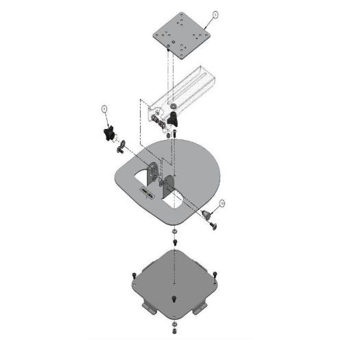 SUPPORTO PORTATELEVISORE TV DA SOFFITTO 12536