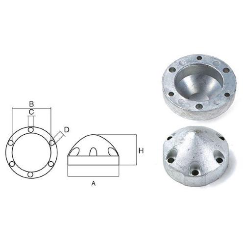 ANODO PER ASSI E ELICHE MAX PROP 3 PALE Ø 42 MM