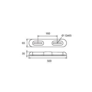 ANODO PER CARENE E SPECCHI DI POPPA FAIRLINE FX-3D/ZN 320X65X35MM