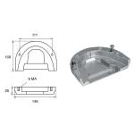 ANODO PER MOTORI JOHNSON/EVINRUDE/OMC FG7/C O.C.3853818 KING COBRA 145X100X25MM ALU