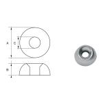 ANODO PER MOTORI MERCURY MERCRUISER F-D-20/M 20X20X8MM ALU
