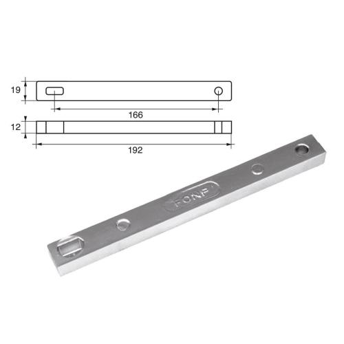 ANODO PER MOTORI MERCURY MERCRUISER FM-23 O.C.825271-1 HP 25-30-40 4T 192X19X12MM