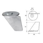 ANODO PER MOTORI TOHATSU NISSAN F-T0-1 O.C.348-60217-0 HP 25-40 MAXI/CORSA 60X50X51MM ZINCO