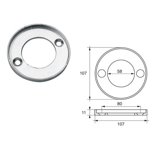 ANODO PER MOTORI VOLVO PENTA F-VP-200 O.C.875809 107X11MM ALU