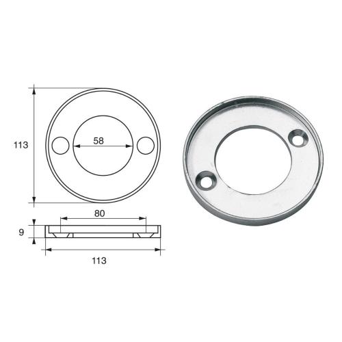 ANODO PER MOTORI VOLVO PENTA F-VP-250-270 O.C.875805 113X9MM ALU
