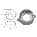 ANODO PER MOTORI VOLVO PENTA F-VP/C O.C.875812 PIEDINO CORTO 140X107X45MM ALU