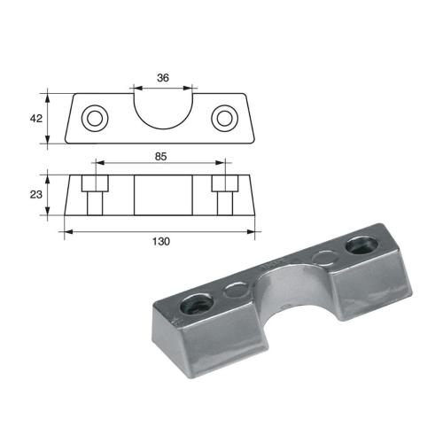 ANODO PER MOTORI VOLVO PENTA F-VP-39 DPX O.C.872139 130X42X23MM ALU
