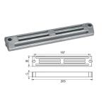 ANODO PER MOTORI YAMAHA MARINER F-YA 60/90 O.C.6H4-45251-01 HP 60-90 205X35X17MM ZINCO