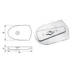ANODO PER MOTORI YAMAHA MARINER FM-YA-18 O.C.6N0-65251-00 6C-6D-8C 95X60X12MM ZINCO