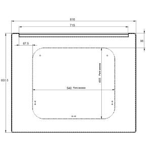 KIT COMPLETO FINESTRA A COMPASSO F30 SERIGRAFIA NERA PER PORTELLONI DUCATO DAL 2006 F30 540X465N
