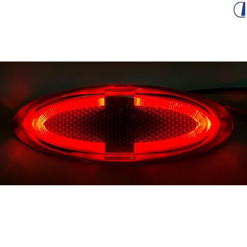 MODULO INGOMBRO POSTERIORE 12VDC ROSSA CON GUIDA LUCE