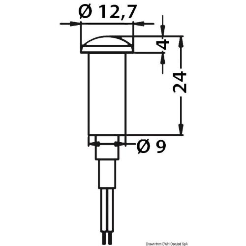 LUCE DI CORTESIA SEGNAPASSI AD INCASSO BLU 