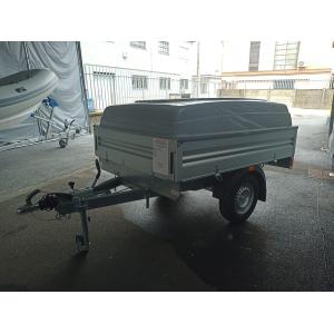 CARRELLO 750/900KG FRENATO PORTA TUTTO C200CF ALU CASSONE 220X145CM CON COPERCHIO