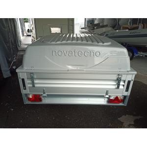 CARRELLO 750/900KG FRENATO PORTA TUTTO C200CF ALU CASSONE 220X145CM CON COPERCHIO