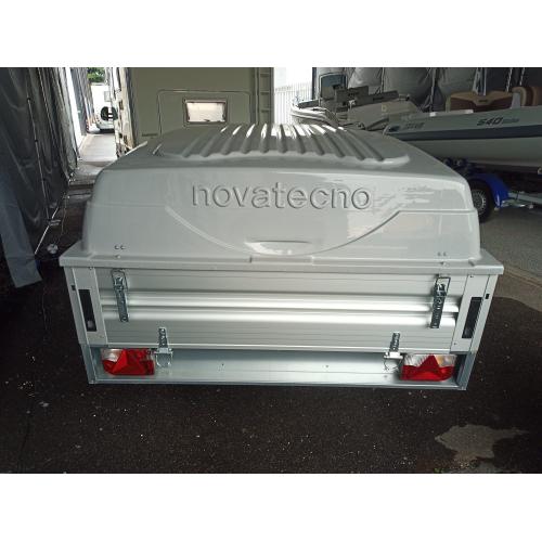 CARRELLO 750/900KG FRENATO PORTA TUTTO C200CF ALU CASSONE 220X145CM CON COPERCHIO