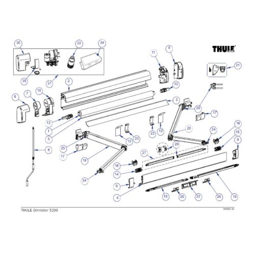 BRACCIO DX PER TENDALINO THULE 5200  >/= 3,00 MT