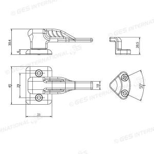 FERMA PORTA SCUDERIA AVORIO CON RISCONTRO