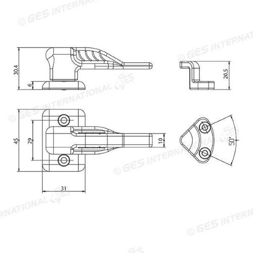 FERMA PORTA SCUDERIA AVORIO CON RISCONTRO