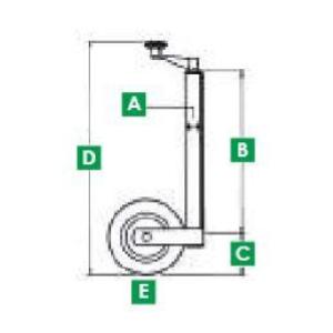 RUOTINO D'APPOGGIO PNEUMATICO 48MM 260X85 CERCHIO METALLO
