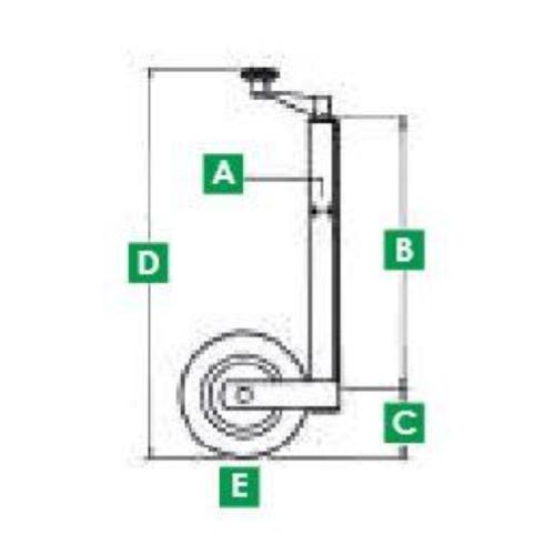RUOTINO D'APPOGGIO PNEUMATICO 48MM 260X85 CERCHIO METALLO