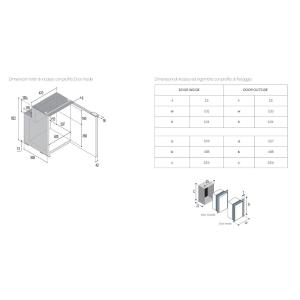 FRIGORIFERO COMPRESSORE DA INCASSO C90I CHR NERO