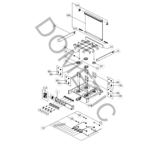 407152656 KIT COPERCHIO IN VETRO PER CUCINA CU403 NERO