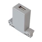 INSERTO PORTA USB PER TRACK SYSTEM COLORE ARGENTO