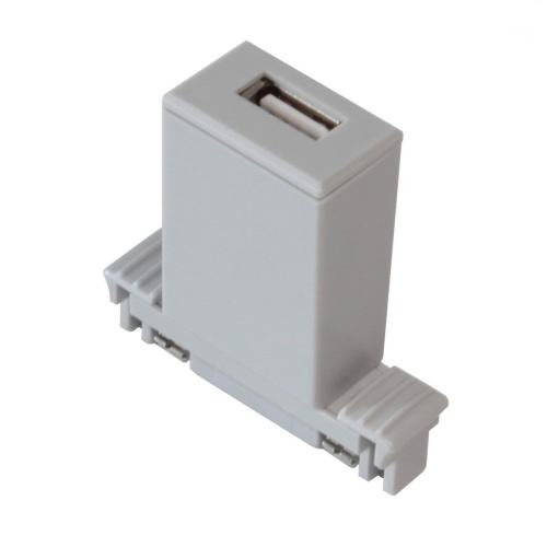 INSERTO PORTA USB PER TRACK SYSTEM COLORE ARGENTO