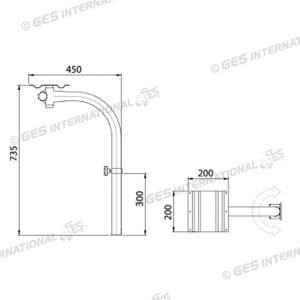 GAMBA PER TAVOLO GIREVOLE CORNER 1